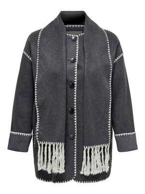 + Vest met matching sjaal - ELBA - dark grey melange