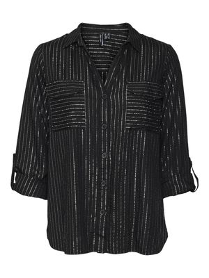 + Blouse - BUMPY - black silver