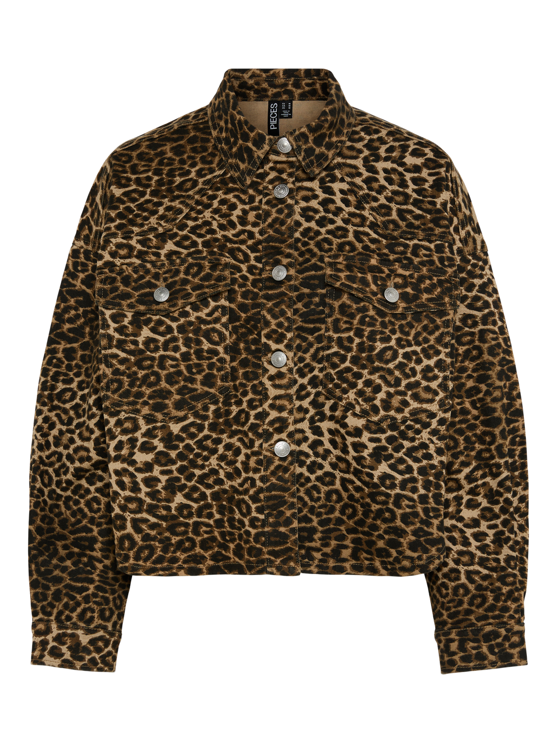 Bomber in denim - ASTRID - leopard