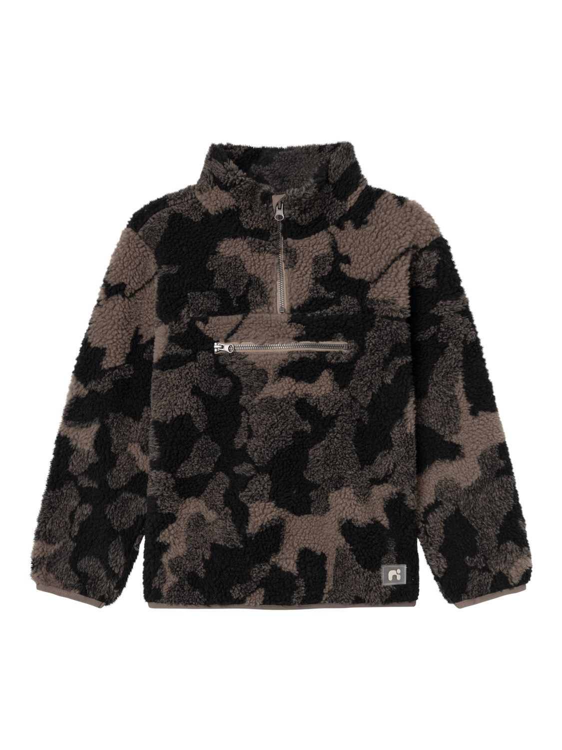 KIDS teddy sweater met rits - OGULE - black leafless tree