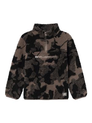 KIDS teddy sweater met rits - OGULE - black leafless tree KIDS teddy sweater met rits - OGULE - black leafless tree