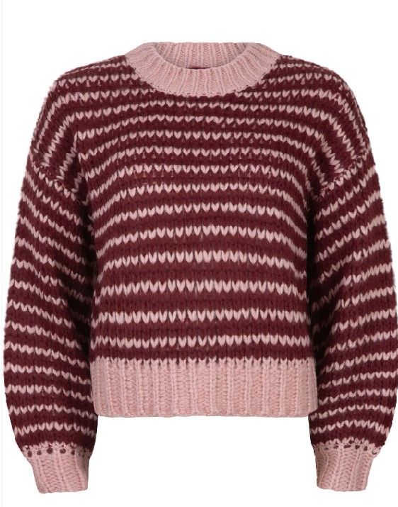 Trui - PIPPA - Burgundy/soft pink