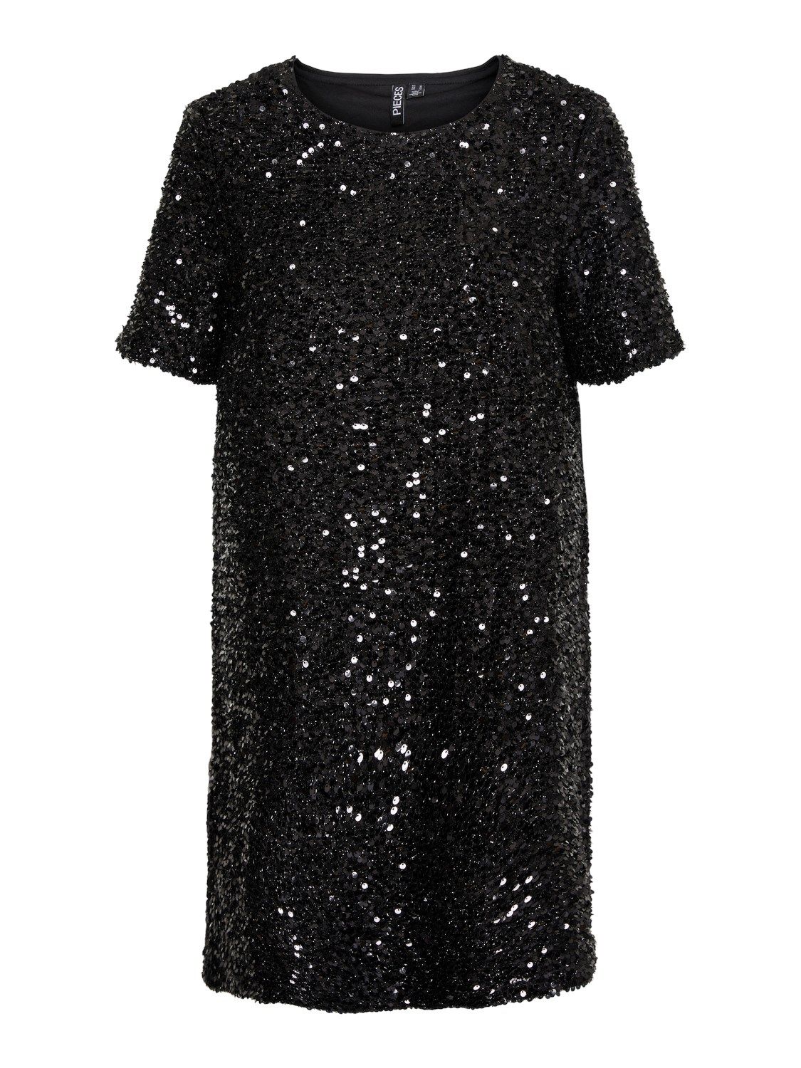 Glitterjurk - SERENA - pailletten zwart