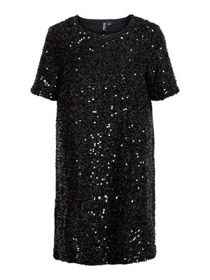 Glitterjurk - SERENA - pailletten zwart