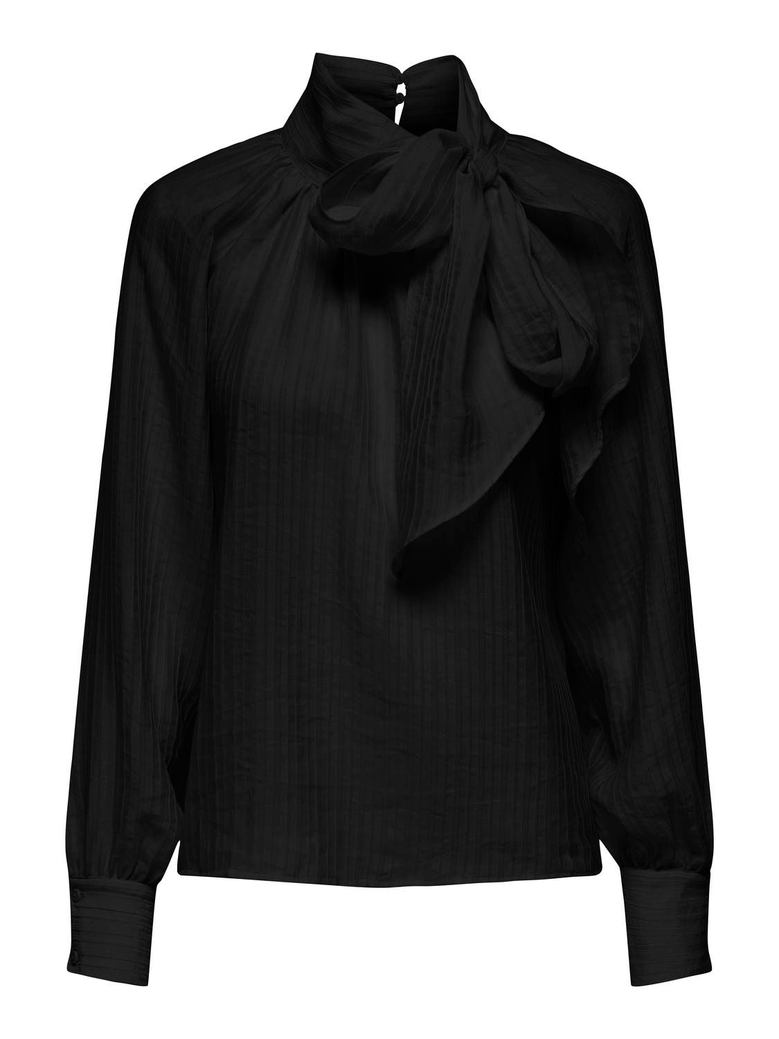Blouse met strik - NADIA - black