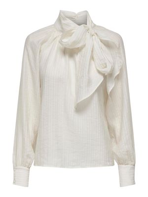 Blouse met strik - NADIA - cloud dancer