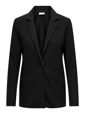 Blazer - MARY - black / silver pinstripe