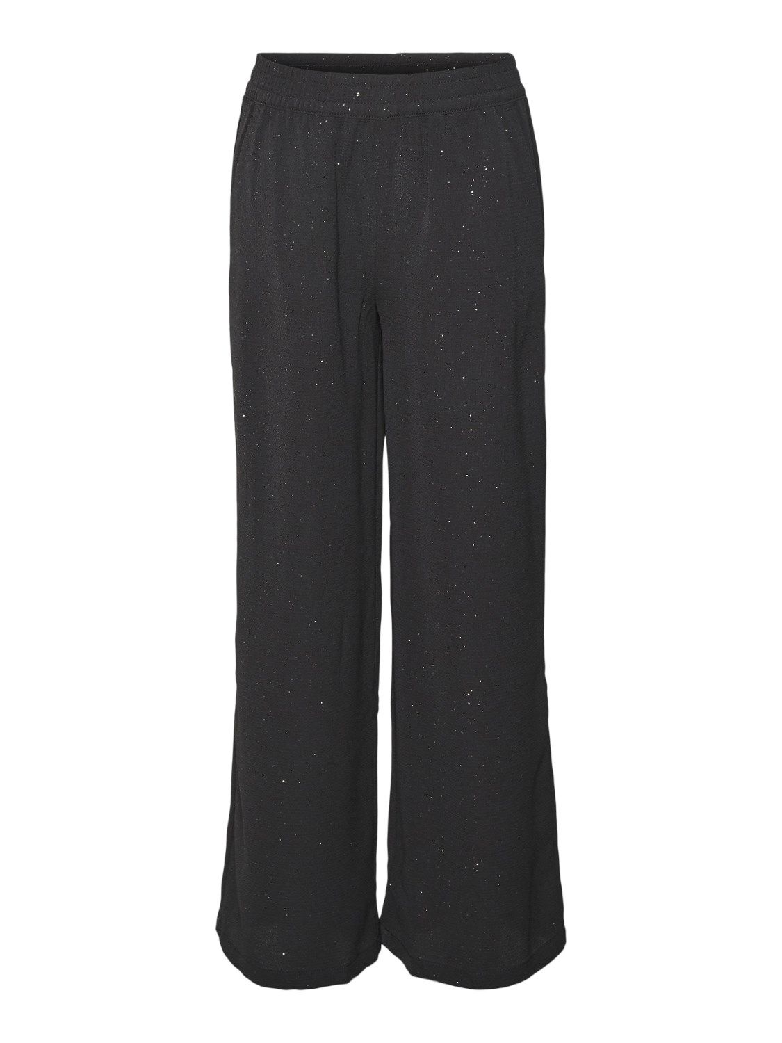 KIDS Wijde glitterbroek - SAKI - black &amp; gold
