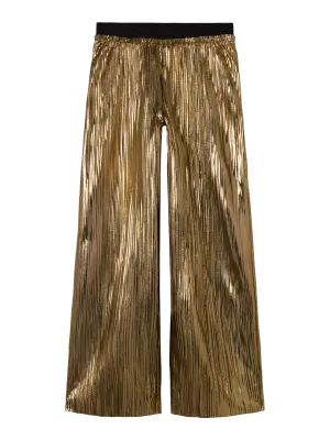 KIDS Wijde glitterbroek - RITALLICA - gold KIDS Wijde glitterbroek - RITALLICA - gold