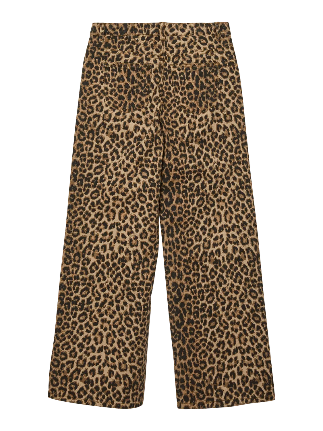 KIDS Wijde leopard jeans - DAISY - silver mink