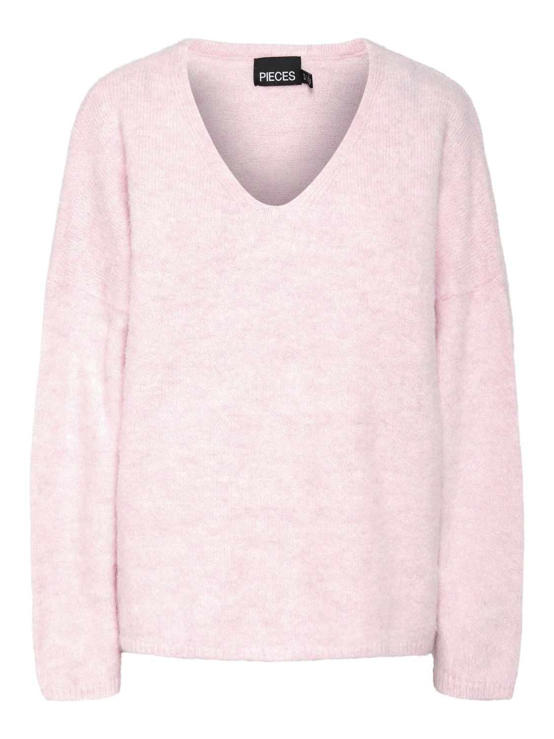 Oversized v-nek trui - PAM - pink a boo