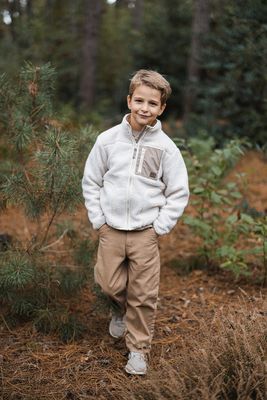 KIDS korte teddy vest - MAGOT - whitecap gray