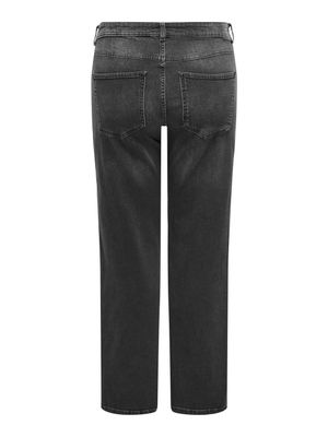 + Wijde jeans - MEGAN - washed black denim