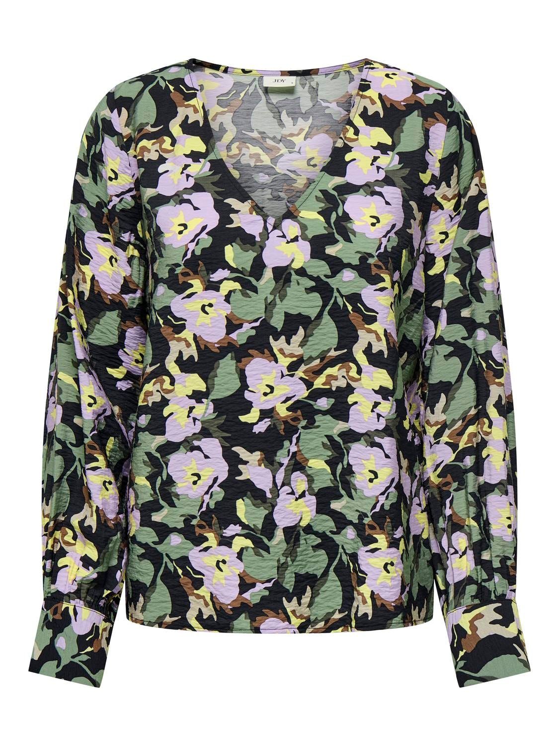 Blouse - TROYA - chinois green flower