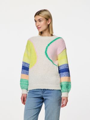 Trui - SELJA - cloud dancer/multicolor