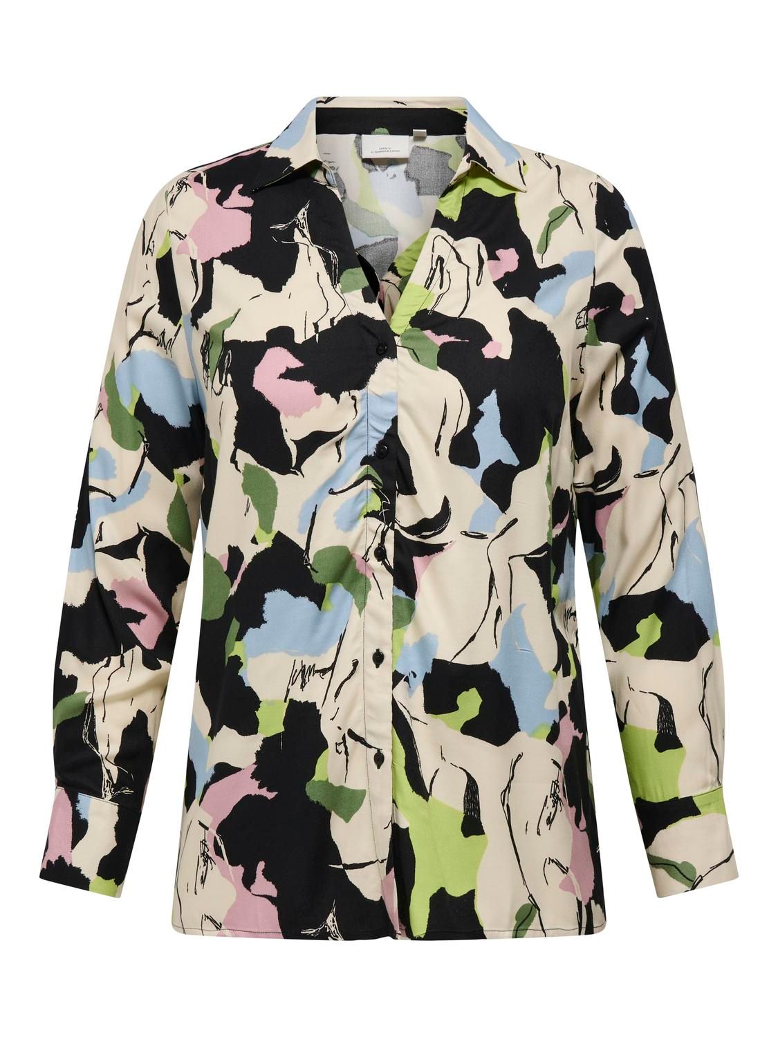 + Blouse - ISIDORA - birch sculptural print