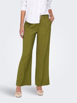 Wijde lange broek - ZENYA - fennel seed