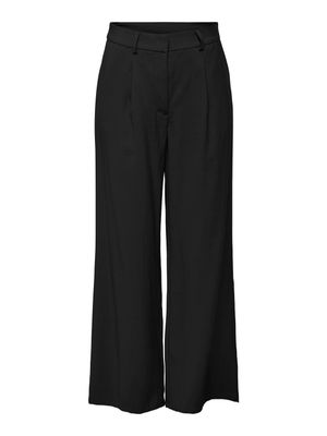 Wijde lange broek - ZENYA - zwart