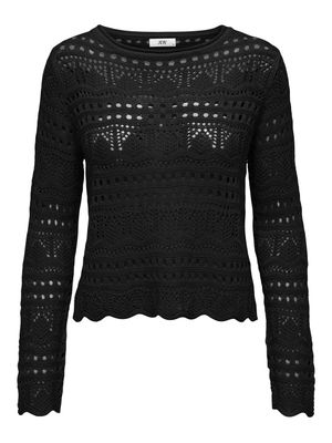 Bootnek pullover - SUN - black/knitted