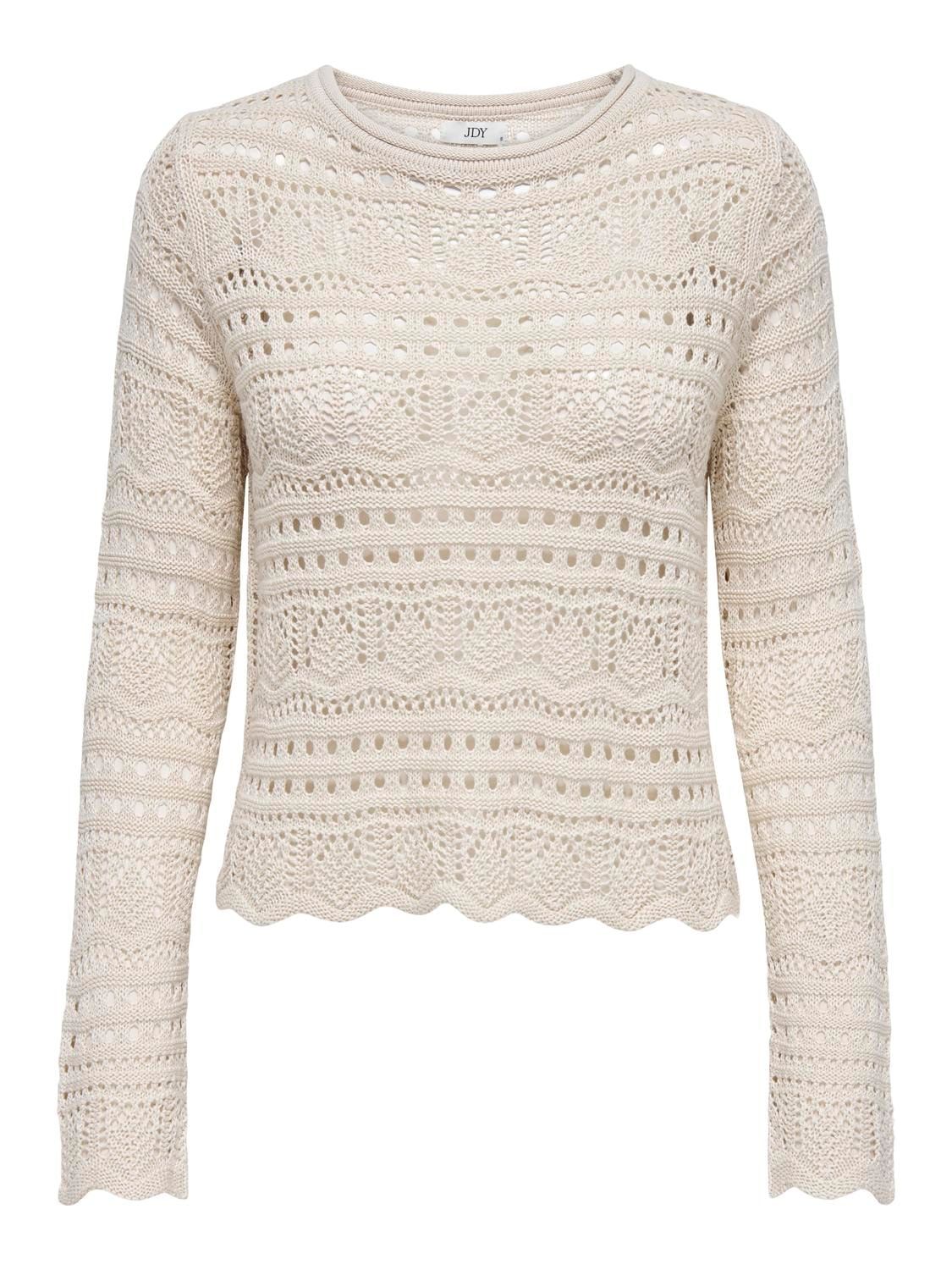 Bootnek pullover - SUN - tapioca/knitted