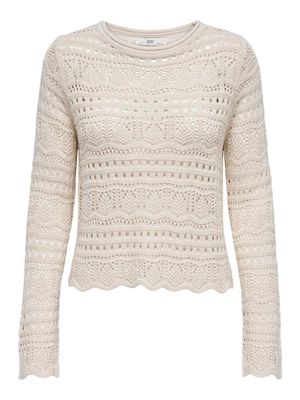 Bootnek pullover - SUN - tapioca/knitted