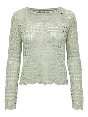 Bootnek pullover - SUN - desert sage/knitted