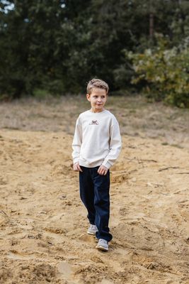 KIDS broek - RYAN VELOURS - donkerblauw