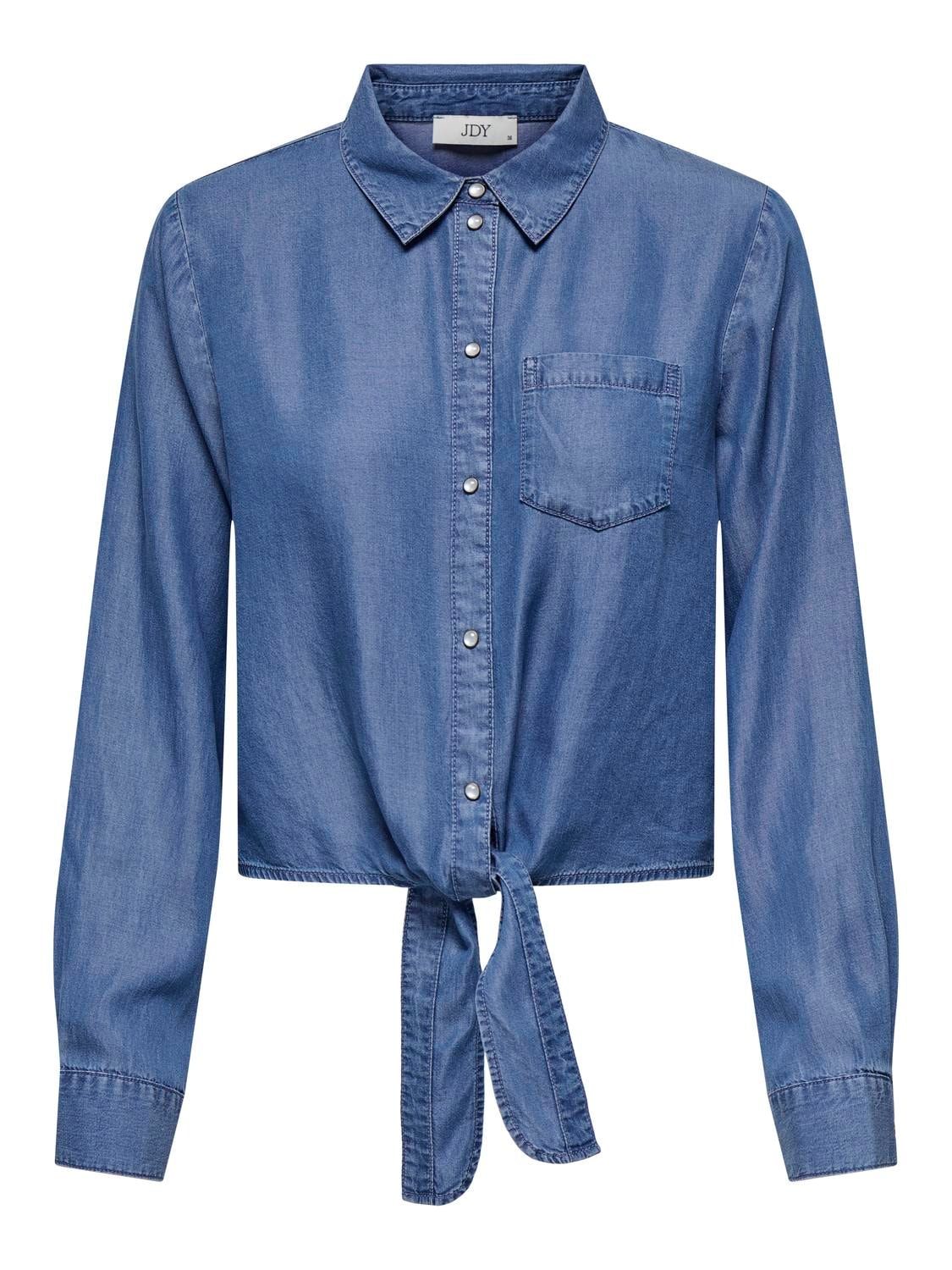 Geknoopt hemd - JASPER - medium blue denim