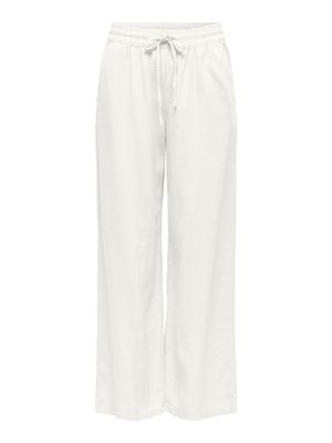 Wijde linnen broek - SAY - wit