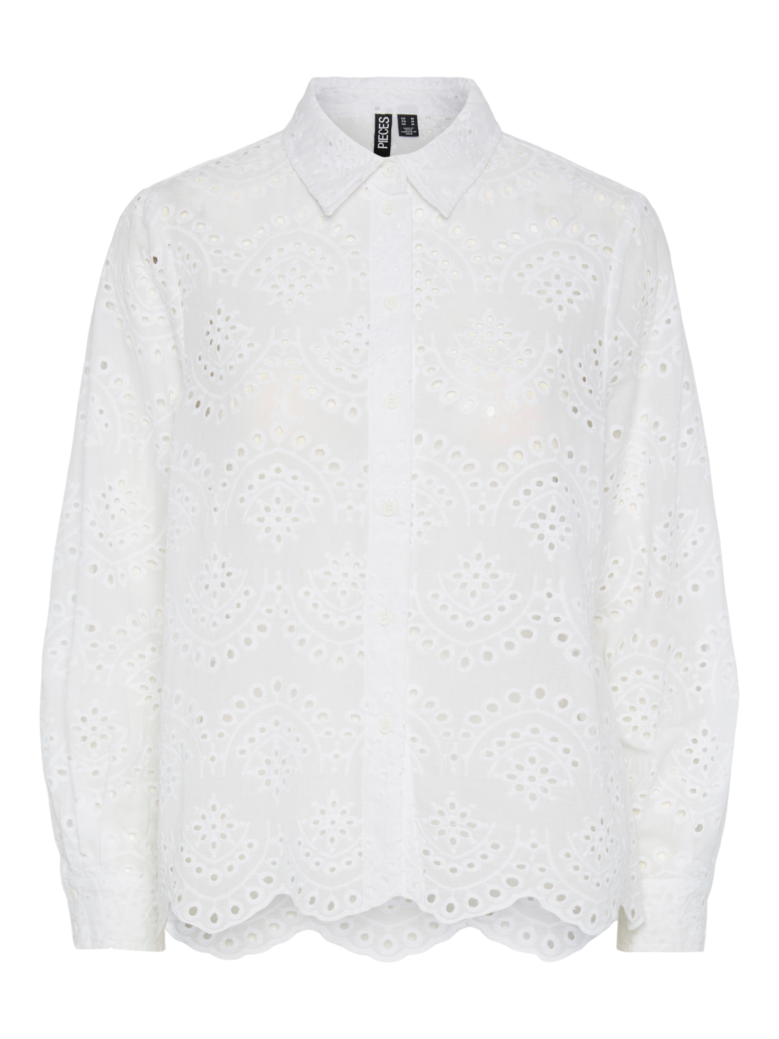 Broderie anglaise hemd - VILDE - bright white