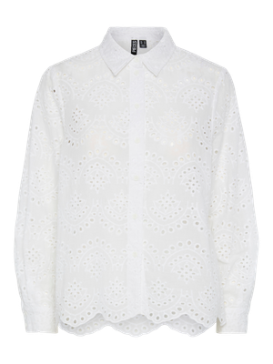 Broderie anglaise hemd - VILDE - bright white