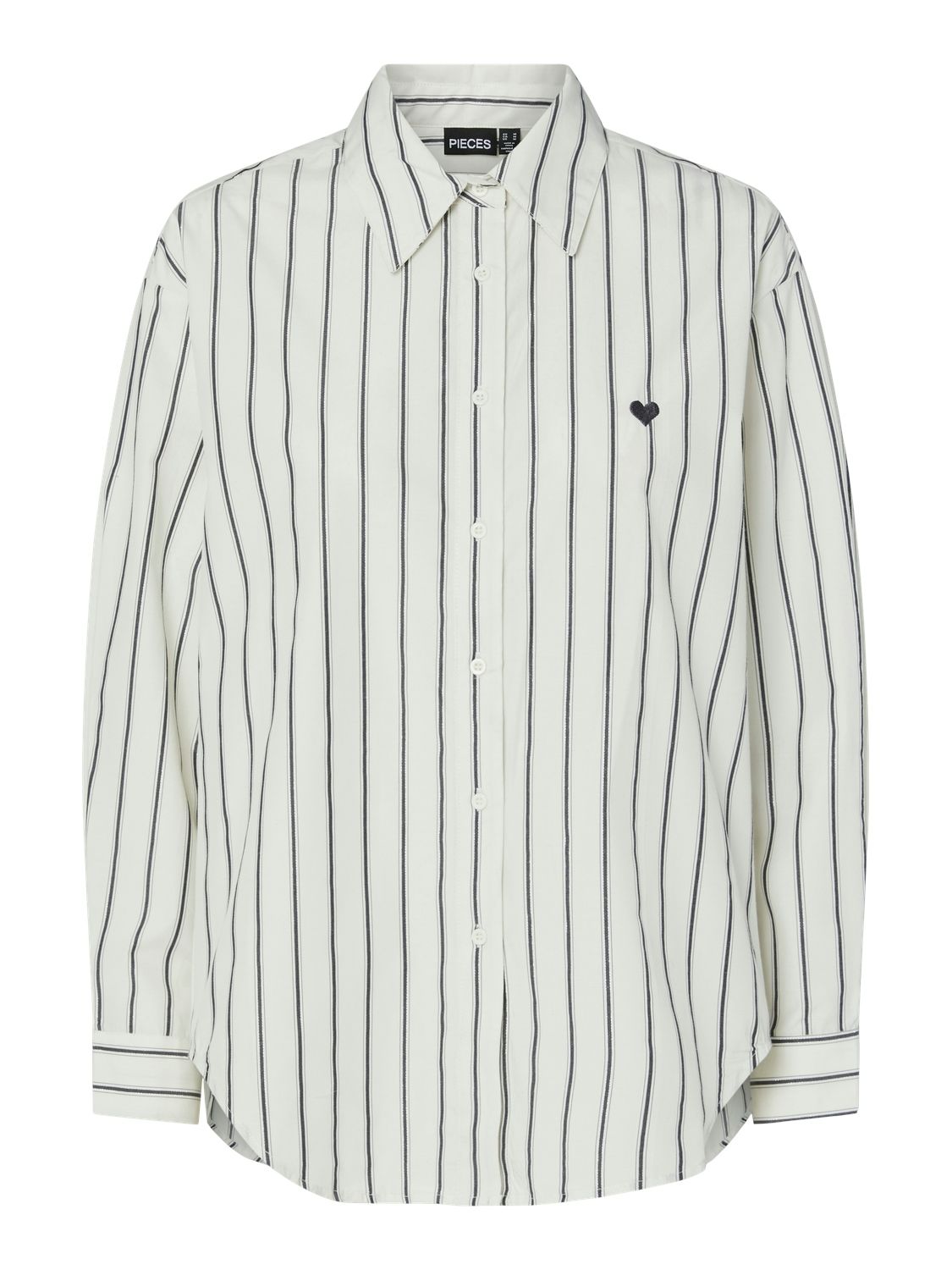 Oversized hemd - SUIA - donkerblauwe streepjes