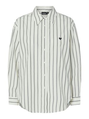 Oversized hemd - SUIA - donkerblauwe streepjes