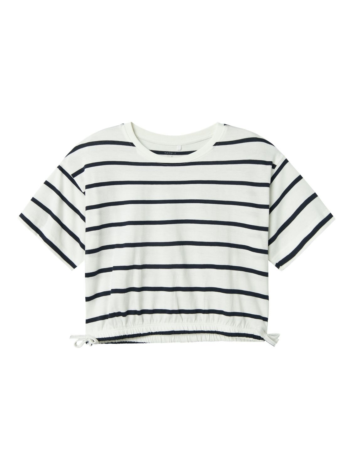 KIDS cropped shirt - FUNION - donkerblauwe streepjes