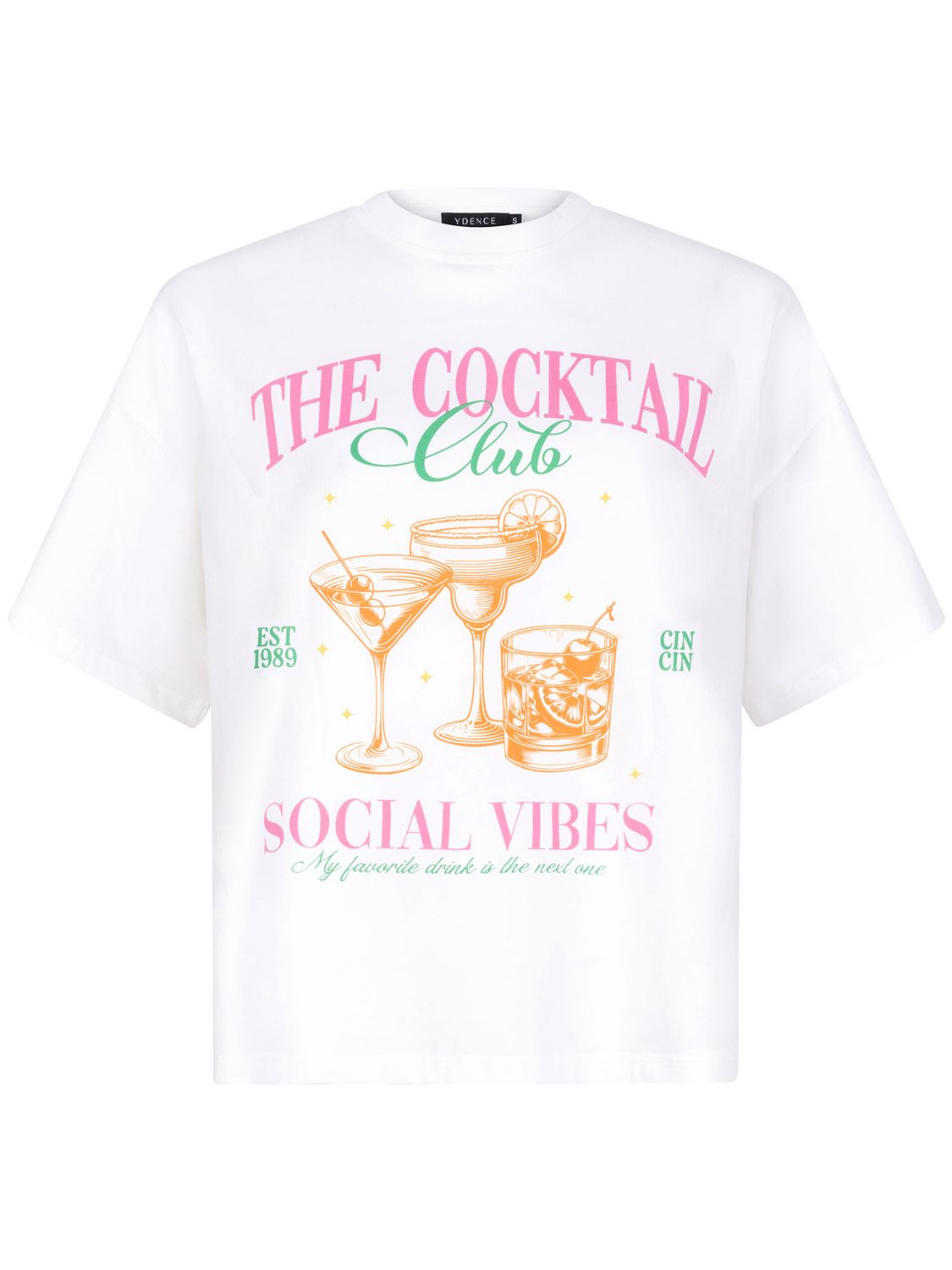 T-shirt - COCKTAIL CLUB - off white