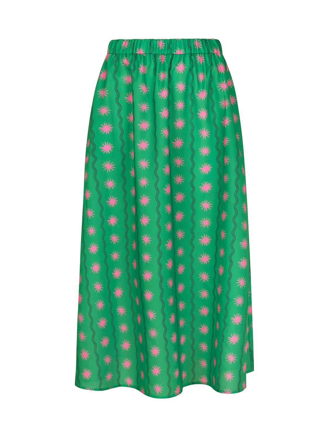 Wijde rok - KARLIE - groen/roze