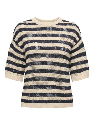 Pullover - TIKKA - blauw/wit