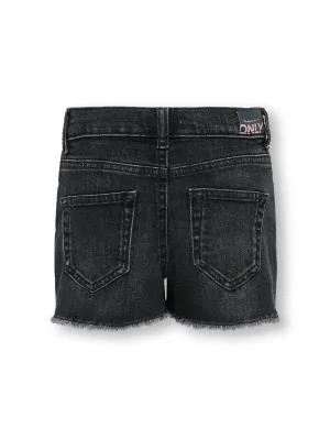 KIDS jeansshort - ROBYN - washed black denim