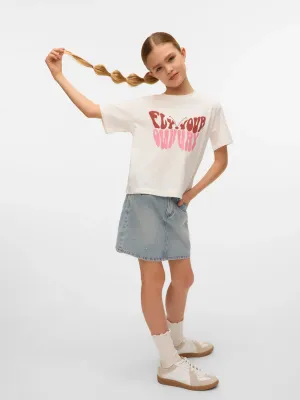 KIDS jeansrok - BLING - light blue denim
