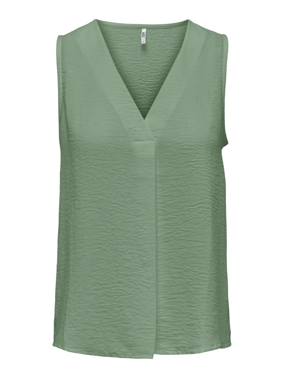 Mouwloze blouse - DIVYA - groen
