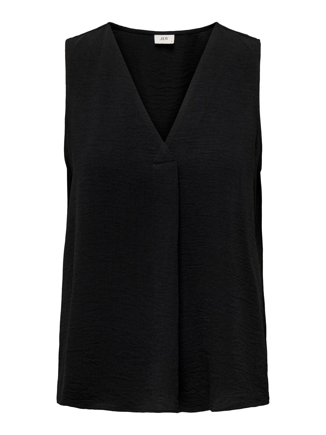 Mouwloze blouse - DIVYA - zwart
