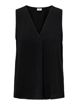 Mouwloze blouse - DIVYA - zwart