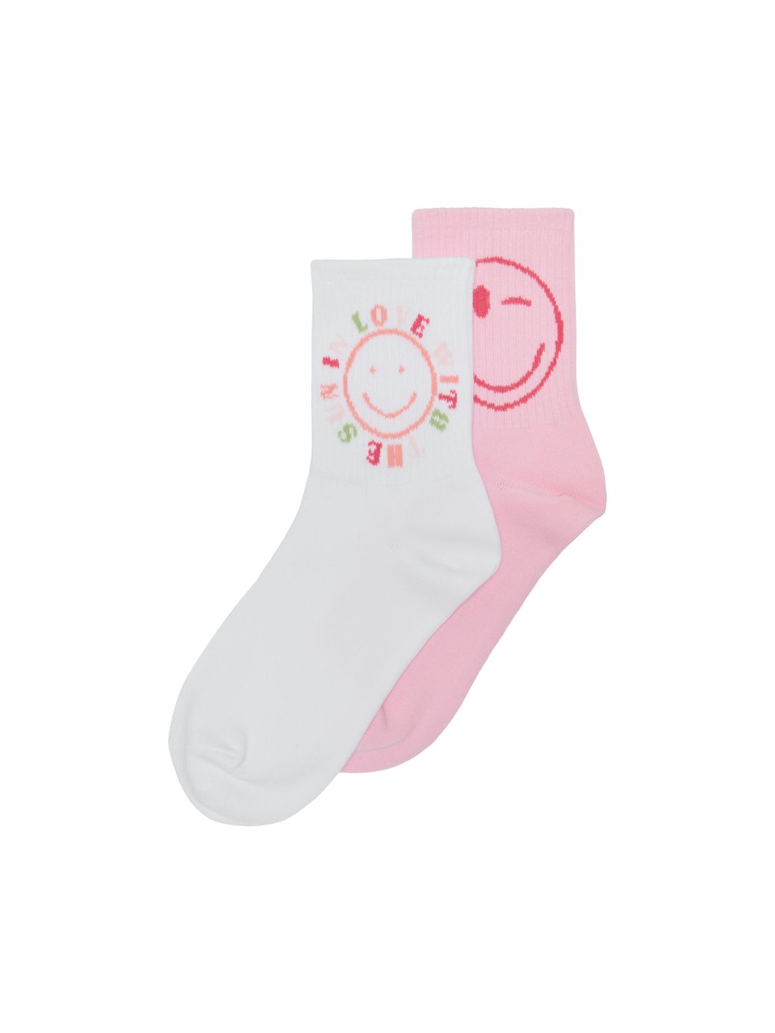 KIDS Sportsokken 2-pack - SMILE