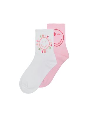 KIDS Sportsokken 2-pack - SMILE