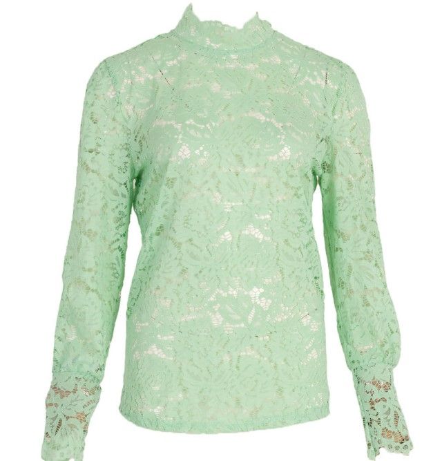 Top in kant - LOEKA - muntgroen