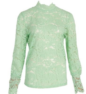 Top in kant - LOEKA - muntgroen