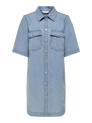 + Jurk - BELLE - light blue denim