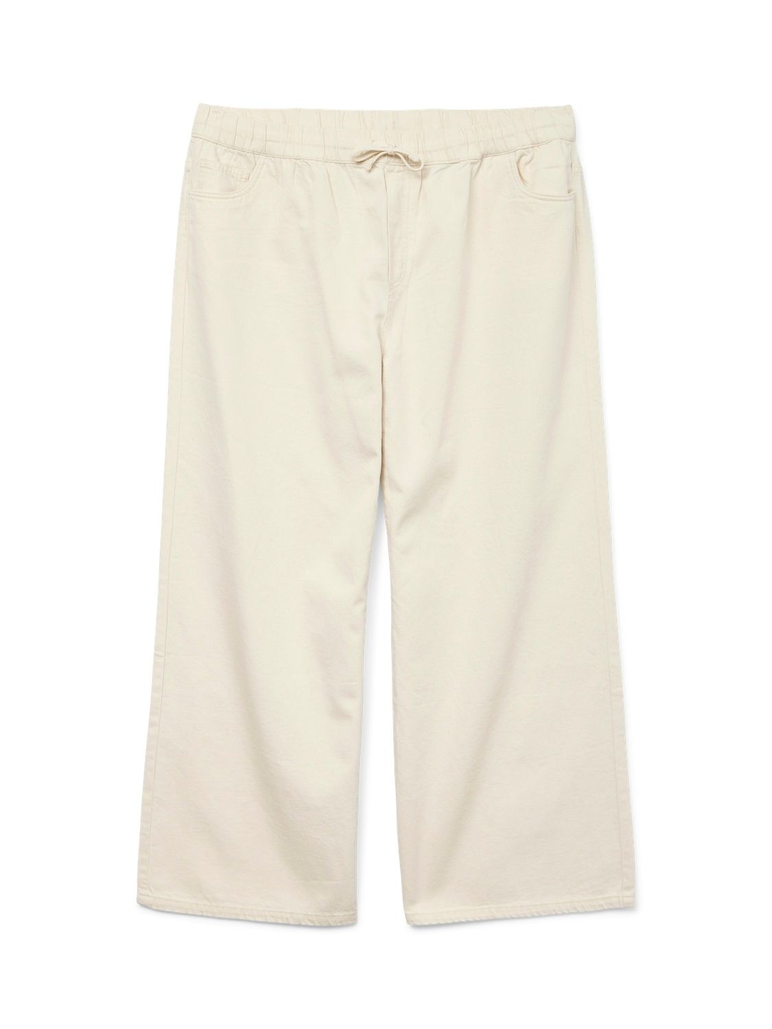 + Wijde denim broek - VALERIA - ecru