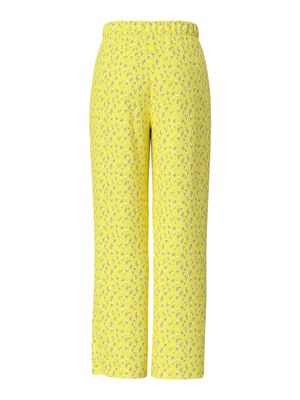 Wijde plissé broek - FLORA - geel