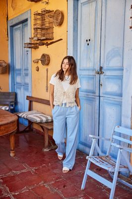 Mouwloze gilet - VIC - tapioca